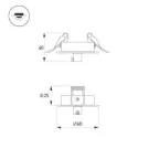 Чаша потолочная встраиваемая SPX-CANOPY-R60-C6.5 (BK) (Arlight, Металл)