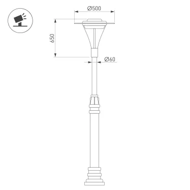 Светильник светодиодный OXOR-LUMME-LUZ-C - 500x650-35W Day4000 (BK, 120 deg, 230V) IP65 (ARL, IP20 Алюминий, 5 лет)