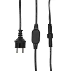 Гирлянда Лофт уличная, черный каучук, 20 прозрачных ламп х 1 LED, IP65