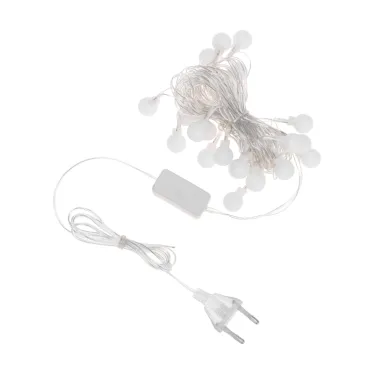 Гирлянда светодиодная Шарики 5м, 20LED, IP20, прозрачный провод, свечение мульти (RG/RB), мигание, 230В