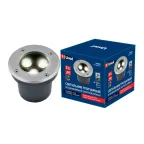 ULU-B10A-3W/2700K IP67 GREY Светильник светодиодный уличный. Архитектурный встраиваемый. Теплый белый свет (2700К). Корпус серый. TM .