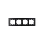 BRITE Рамка 4 поста РУ-4-1-Бр металл черный RE AL IEK