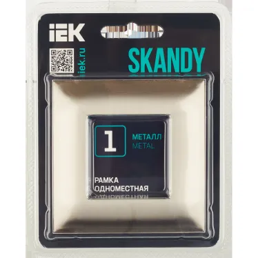 SKANDY Рамка 1-местная SK-F31N металл никель IEK
