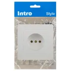 Розетка Intro Style 7-201-01 2P, 16А-250В, IP20, СУ, белый
