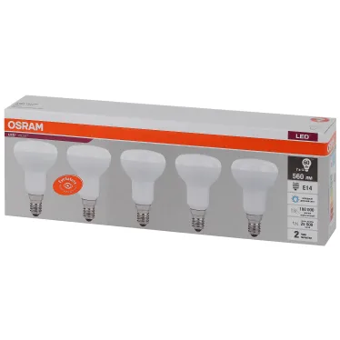 Лампа светодиодная LED 7 Вт E14 6500К 560Лм гриб 220 В (замена 60Вт) OSRAM