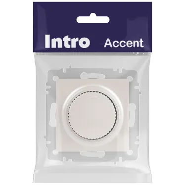 Светорегулятор Intro Accent 6-401-06 поворотный, 600Вт 230В, IP20, СУ, перламутр