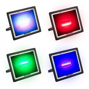 Прожектор цветного свечения мультиколор (RGB) 50Вт с пультом ДУ