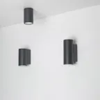 Светильник светодиодный LGD-FORMA-WALL-TWIN-R90-2x12W Warm2700 (GR, 44 deg, 230V) (ARL, IP54 металл, 3 года)