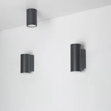 Светильник светодиодный LGD-FORMA-WALL-TWIN-R90-2x12W Warm2700 (GR, 44 deg, 230V) (ARL, IP54 металл, 3 года)