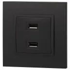 Устройство зарядное USB, 5В-2100мА, Эра Elegance, антрацит, 14-4110-05
