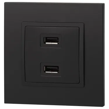 Устройство зарядное USB, 5В-2100мА, Эра Elegance, антрацит, 14-4110-05