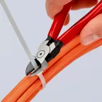 Бокорезы для пластмассы с пружиной удлинённые режущие кромки без фасок L-140 мм обливные рукоятки