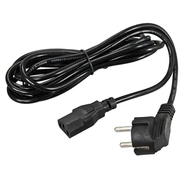 Кабель питания СЕЕ 7/7 (Schuko) - IEC 320 C13 3x1,0 мм2, длина 0,6м, угловая вилка