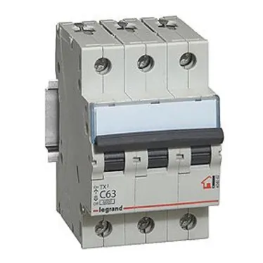 Выключатель автоматический трехполюсный TX3 6000 16A C 6кА | 404056 | Legrand