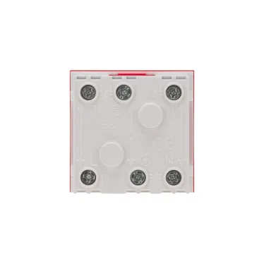 Розетка электрическая 45x45, CEE 7/4, 2K+3, 16A, красная