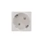 Розетка электрическая 45x45, CEE 7/4, 2K+3, 16A, белая