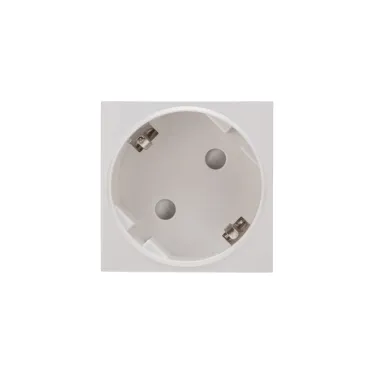 Розетка электрическая 45x45, CEE 7/4, 2K+3, 16A, белая