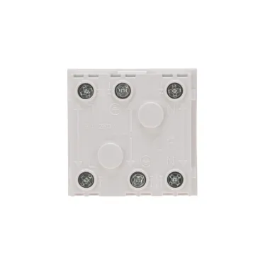 Розетка электрическая 45x45, CEE 7/4, 2K+3, 16A, белая