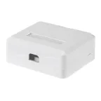 Корпус настенной розетки под 2 модуля Keystone Jack белый