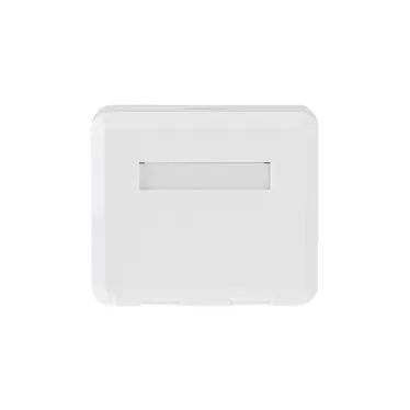 Корпус настенной розетки под 2 модуля Keystone Jack белый