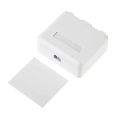 Корпус настенной розетки под 2 модуля Keystone Jack белый