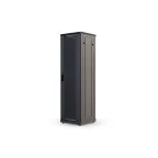 Шкаф телекоммуникационный напольный 42U 600x800 ШТ-НП-М-42U-600-800-С-Ч, передняя дверь стекло, цвет черный