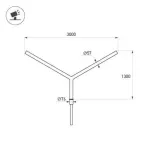 Кронштейн OXOR-SY2-3000x76-L1300 BLACK (Arlight, Сталь)