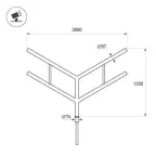 Кронштейн OXOR-SY4-3000x76-L1300 BLACK (Arlight, Сталь)