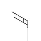 Кронштейн OXOR-SG2-1300x76-L1500 BLACK (ARL, Сталь)