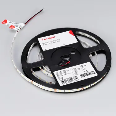 Лента светодиодная RT-A60-8mm 12V White6000 (2 W/m, IP20, 2835, 50m) (ARL, 60 LED/m)