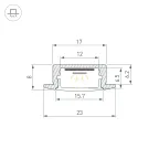Профиль LINE-2308-F-2000 WHITE (ARL, Алюминий)