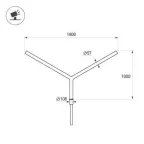 Кронштейн OXOR-SY2-1800x108-L1000 BLACK (ARL, Сталь)