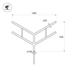 Кронштейн OXOR-SY4-1800x108-L1000 BLACK (ARL, Сталь)
