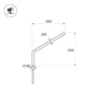 Кронштейн OXOR-SG1-1000x108-L1000 BLACK (ARL, Сталь)