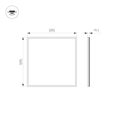 Панель светодиодная IM-EMERGENCY-3H-S600x600-40W Warm3000 (WH, 120 deg, 230V) (ARL, IP40 Алюминий, 2 года)