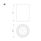 Светильник светодиодный SP-SALT-R75-15W Warm3000 (BK, 40 deg, 230V) (ARL, IP54 Металл, 5 лет)