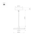 Светильник светодиодный SP-KOTARO-R350-12W Warm3000 (BK-CF, 36 deg, 230V, TRIAC) (ARL, IP20)