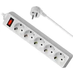                  Удлинитель с сетевым фильтром ES 1.8 1,8 м, белый, 5 розеток
               