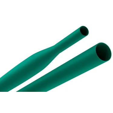Трубка термоусадочная ТТУ нг-LS 8/4 зелёная в отрезках по 1 м. NO-224-436