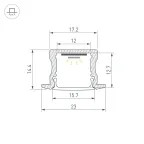 Профиль LINE-2315-F-2000 WHITE (ARL, Алюминий)