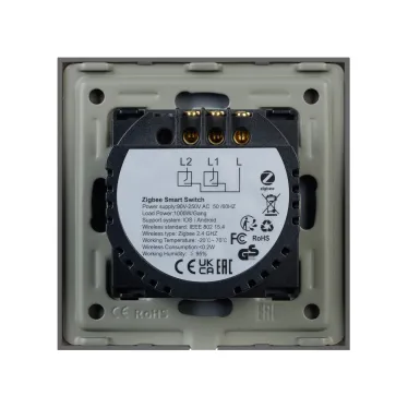 Выключатель сенсорный SWT-OMALI-S02-ZB-GR 250V, 10A, Zigbee Стекло