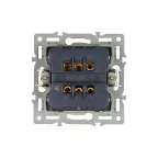 Механизм выключателя двухклавишный проходной SWT-MKP2-PL-GR 250V, 16A