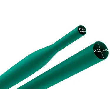 Трубка термоусадочная ТТУ нг-LS 12/6 зелёная в отрезках по 1 м NO-224-450