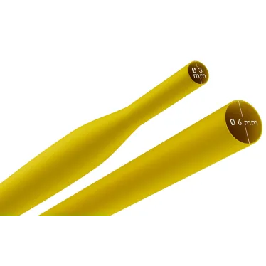 Трубка термоусадочная ТТУ нг-LS 6/3 жёлтая в отрезках по 1 м. NO-224-428