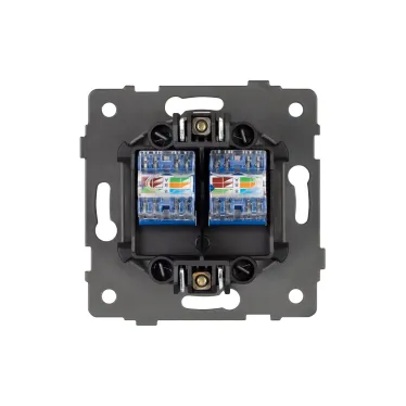 Механизм компьютерной розетки двойной SCT-MPC2-PL-GD-V RJ-45, CAT6