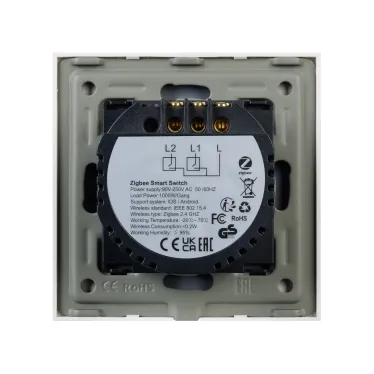 Выключатель сенсорный SWT-OMALI-S02-ZB-GD 250V, 10A, Zigbee Стекло
