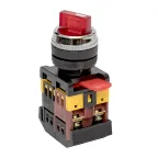                  Переключатель кулачковый двухполюсный ANC-22 красный с подсветкой 220В NO+NC IP40
               