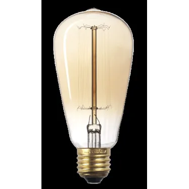 Лампа накаливания ЛОН  40Вт Е27 230В RETRO ST64 GOLD | 2858276 | Jazzway