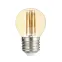 Лампа сетодиодная декоративная LED 8w E27 4000K шар золотой филамент 230/50