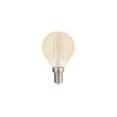 Лампа сетодиодная декоративная LED 6w E14 4000K шар золотой филамент 230/50 Jazzway